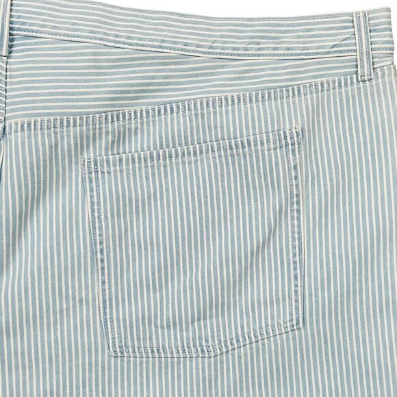 Old Navy NWT Blue White Stripe High Rise Baggy Shorts Size 28 - Picture 4 of 8
